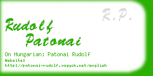 rudolf patonai business card